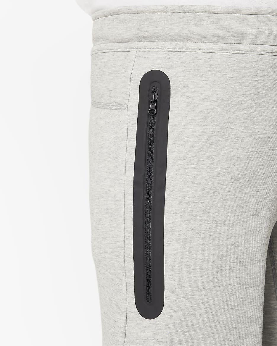 Shorts Nike Sportswear Tech Fleece (Taglia grande) – Ragazzo - Dark Grey Heather/Nero/Nero