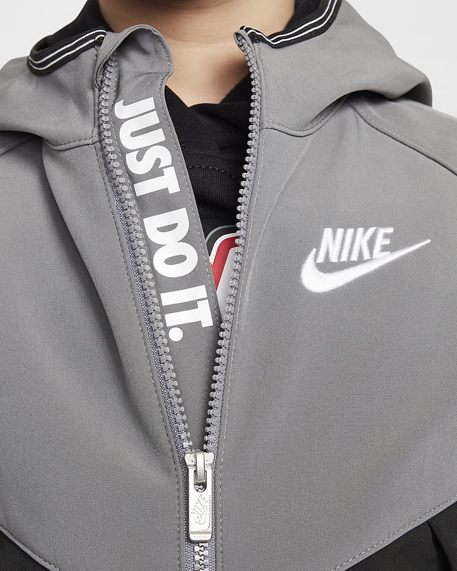 Nike Little Kids' Futura Softshell Jacket - Smoke Grey