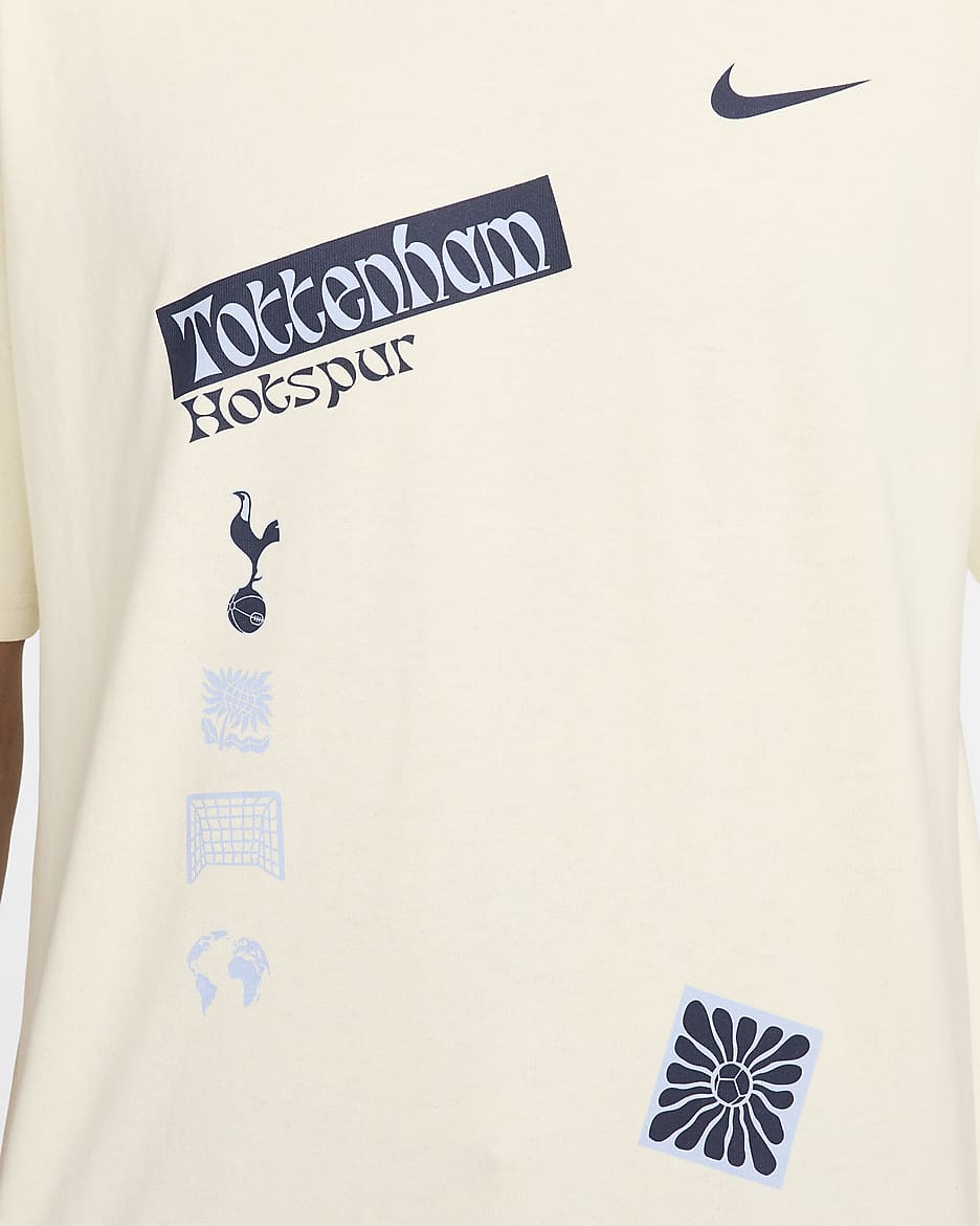 Tottenham Hotspur Men's Nike Football Max90 T-Shirt - Coconut Milk