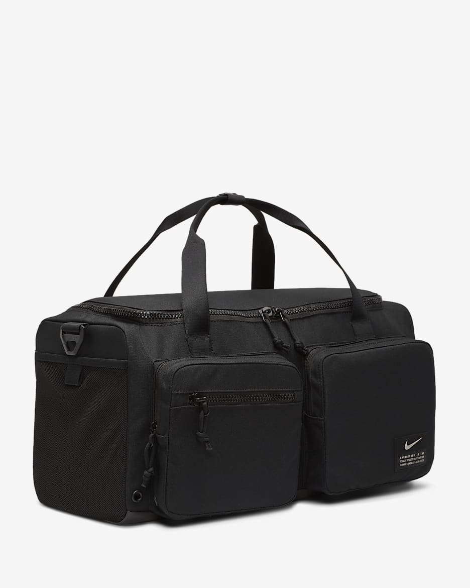 Nike Utility Power Training Duffel Bag (Small, 31L) - Black/Black/Enigma Stone