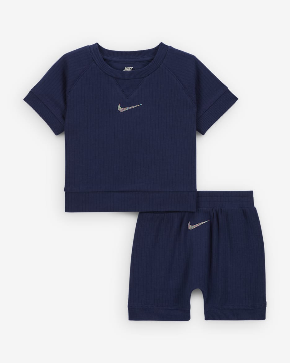 Nike ReadySet Baby Shorts Set - Midnight Navy
