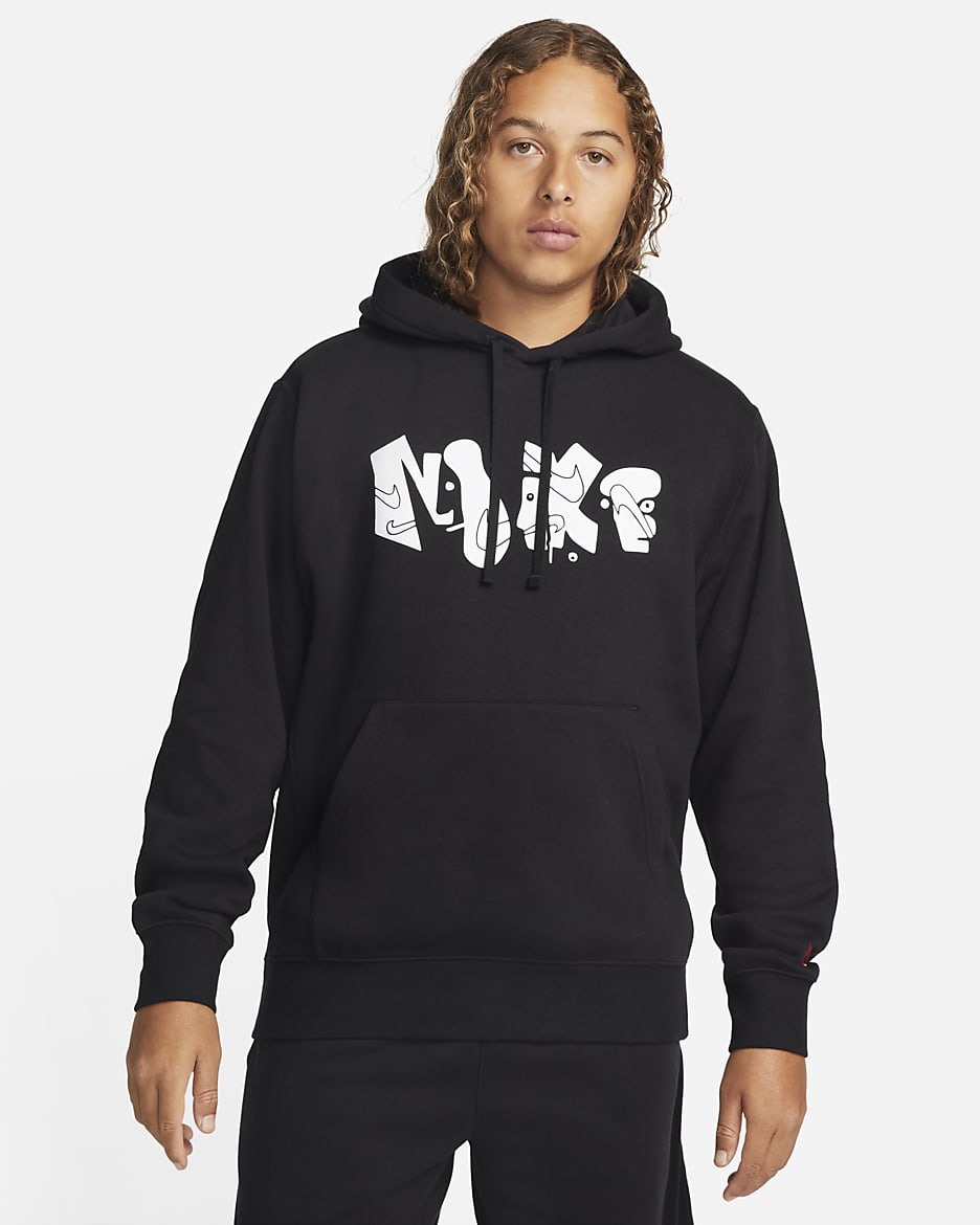 nike black club pullover hoodie