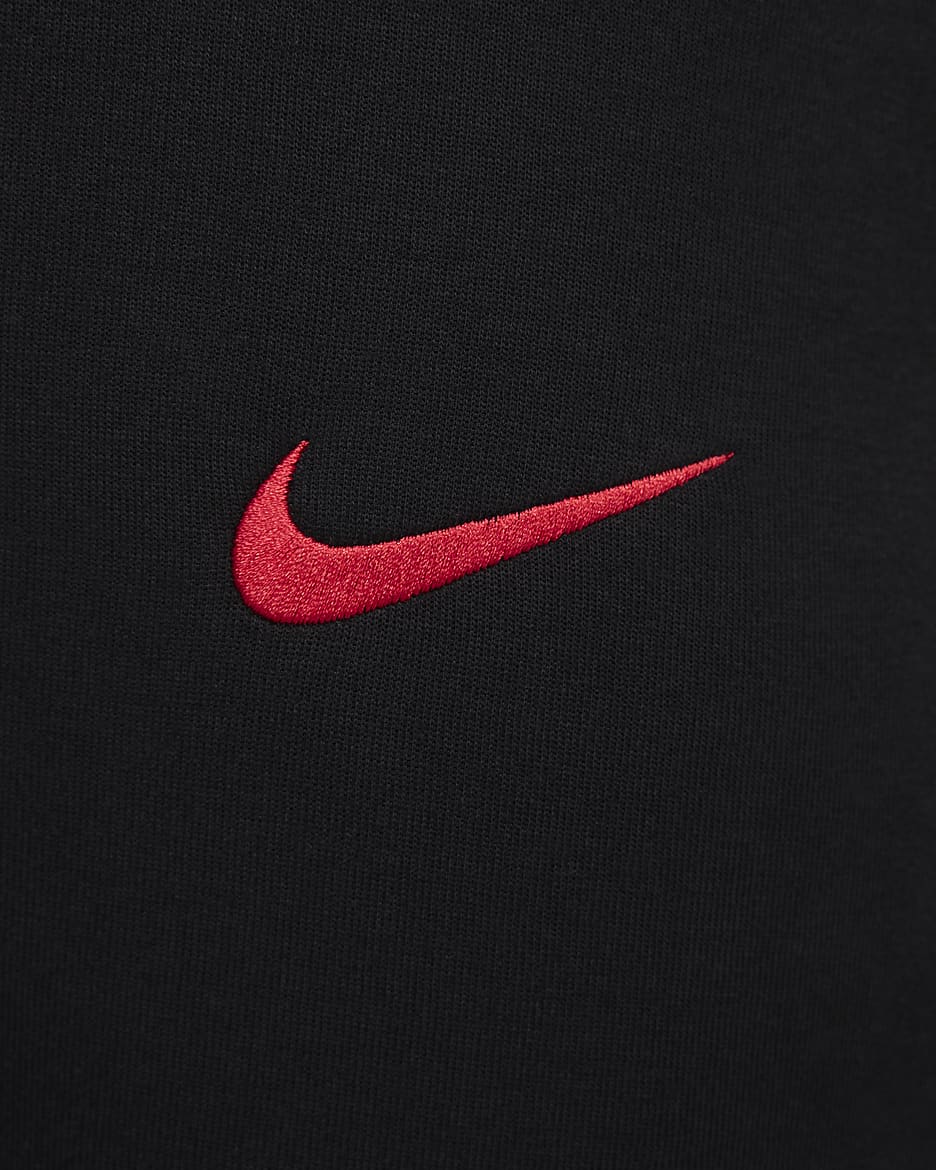 Liverpool FC Tech Fleece Nike Football joggebukse til herre - Svart/Svart/Gym Red