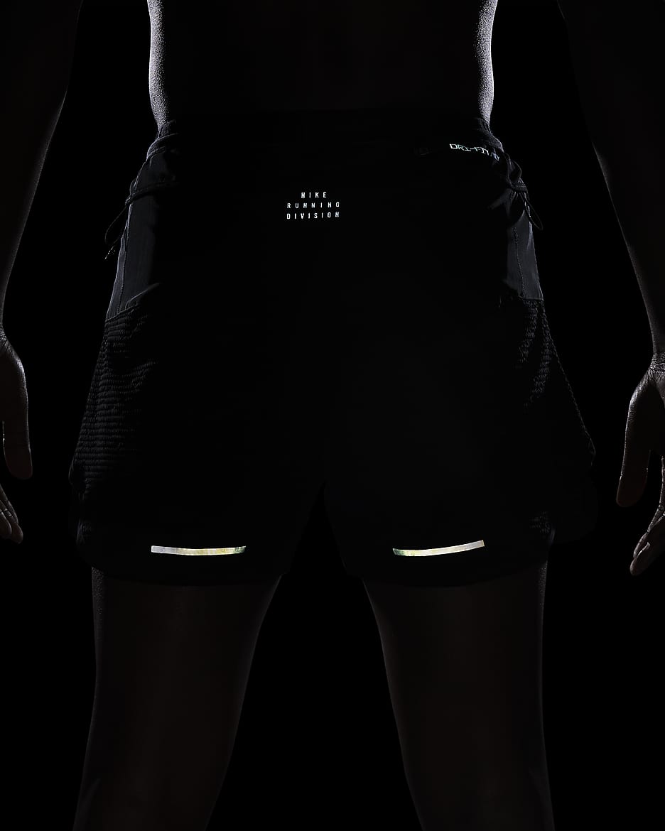 Shorts de correr Dri-FIT ADV de 10 cm con forro de ropa interior para hombre Nike Running Division - Negro