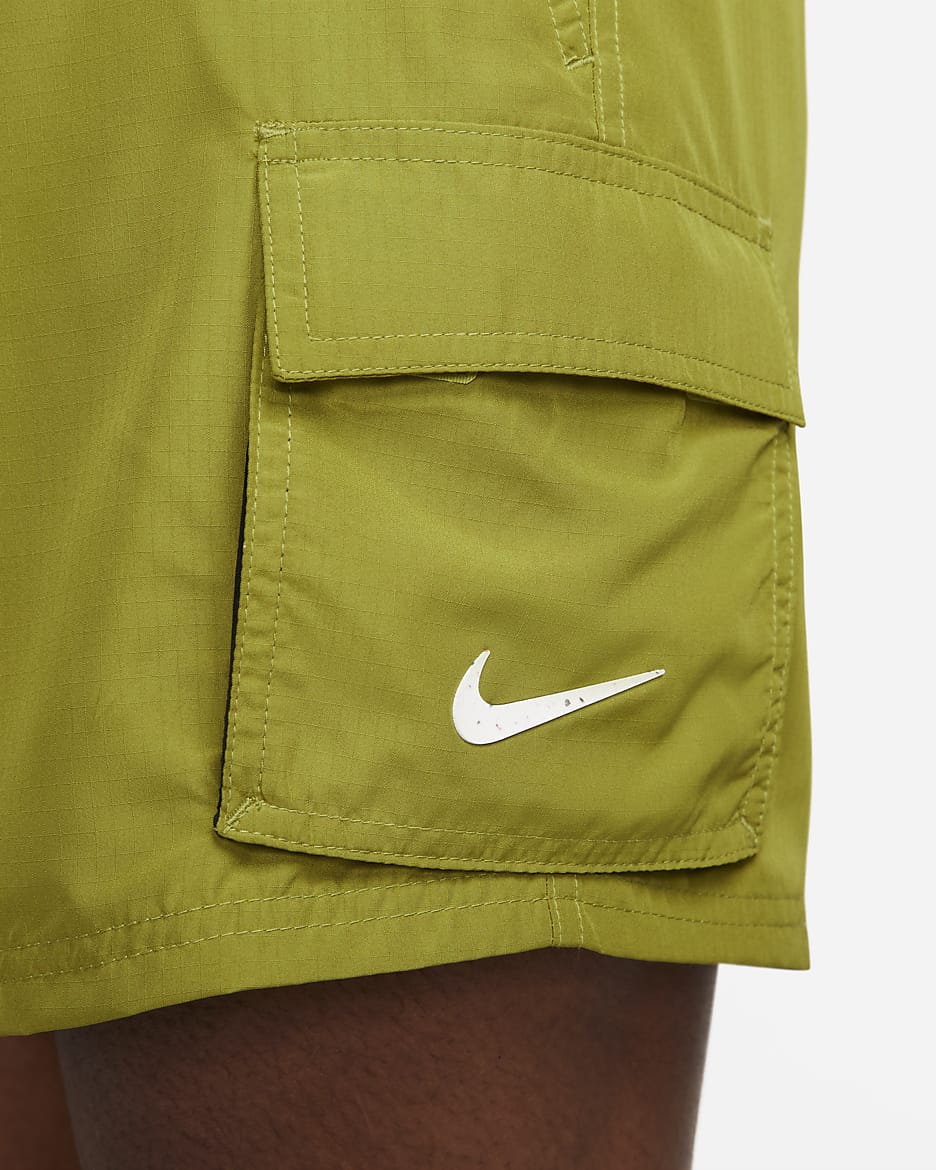 Nike Men's 5" Belted Packable Swim Trunks - Moss