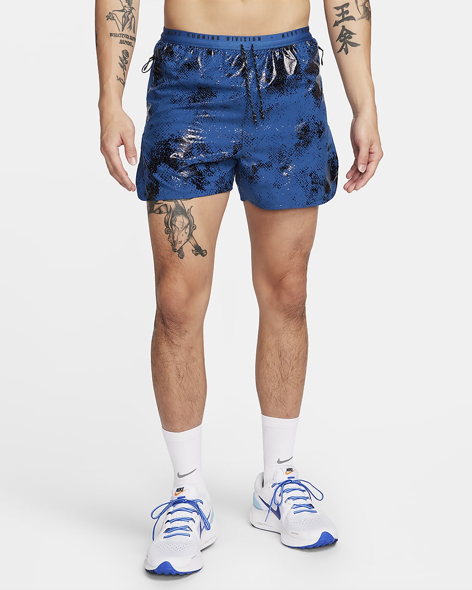 Nike Running Division Men's Dri-FIT ADV 4" Brief-Lined Running Shorts - Court Blue/Black