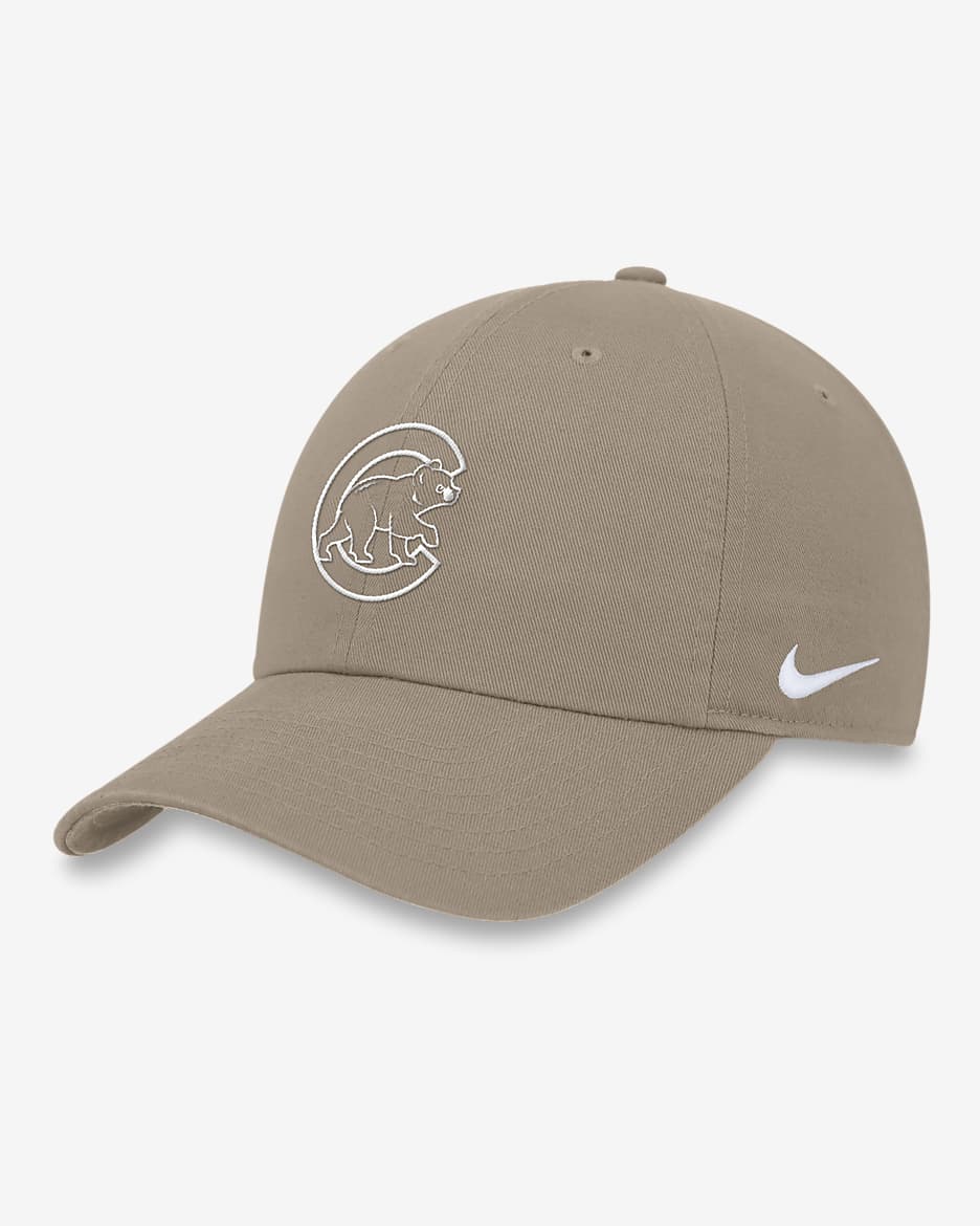 Chicago Cubs Club Men's Nike MLB Adjustable Hat - Khaki