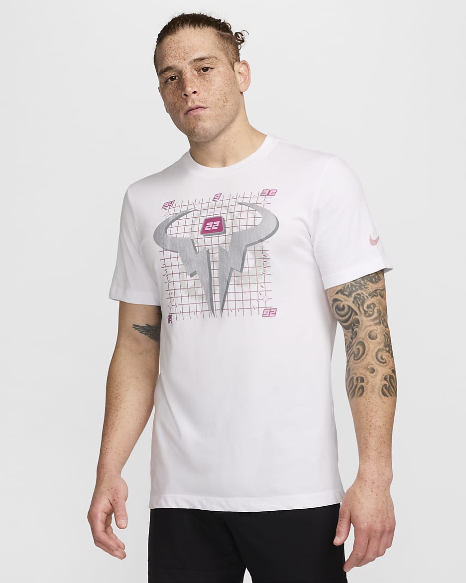 Rafa Dri-FIT tennisshirt voor heren - Wit