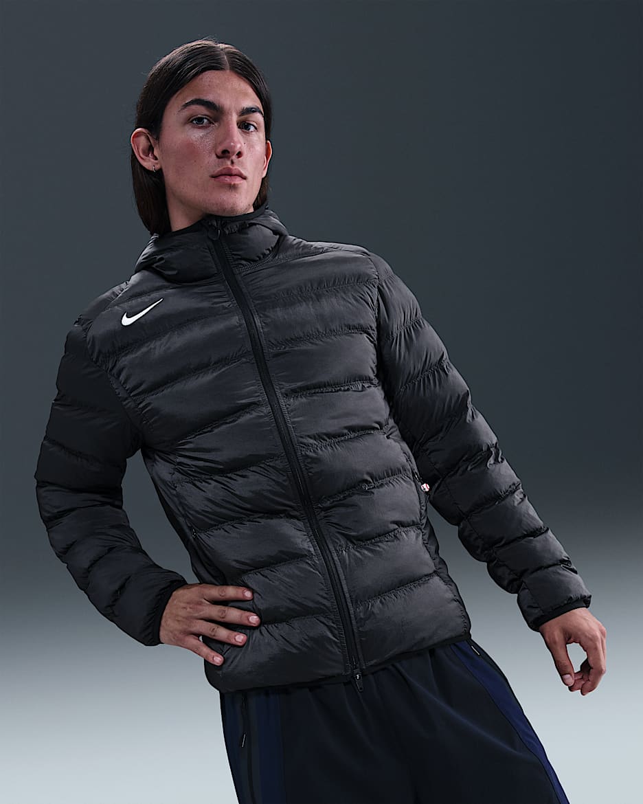 Nike Total 90 Men's Therma-FIT Soccer Puffer Jacket - Black/Sail/Sail