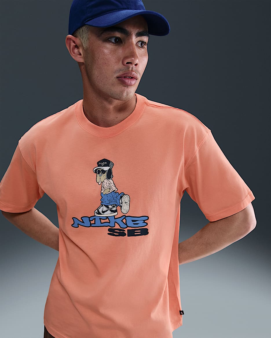 ナイキ SB マックス90 スケートボード Tシャツ - アプリコットアゲート
