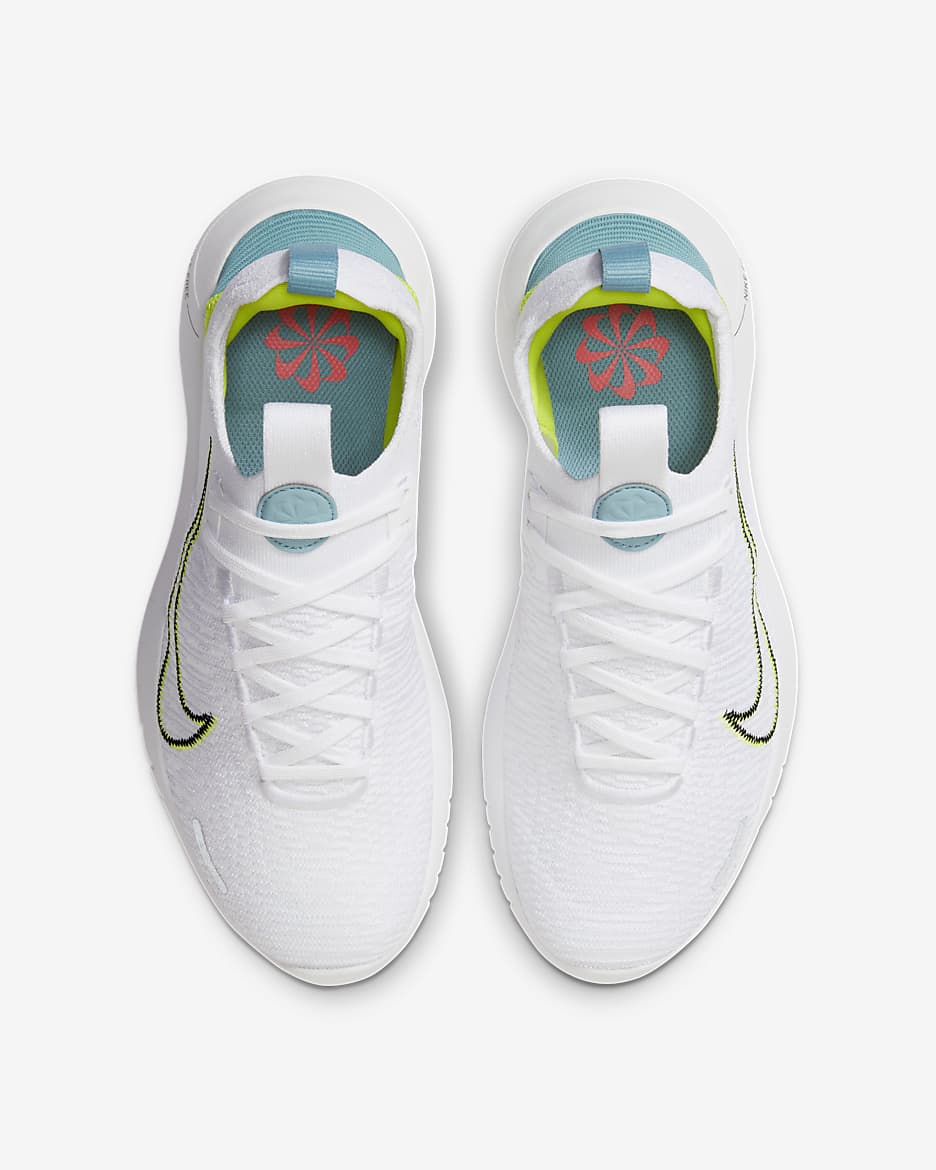 Nike Free RN NN Women's Road Running Shoes - White/Denim Turquoise/Cyber/Black