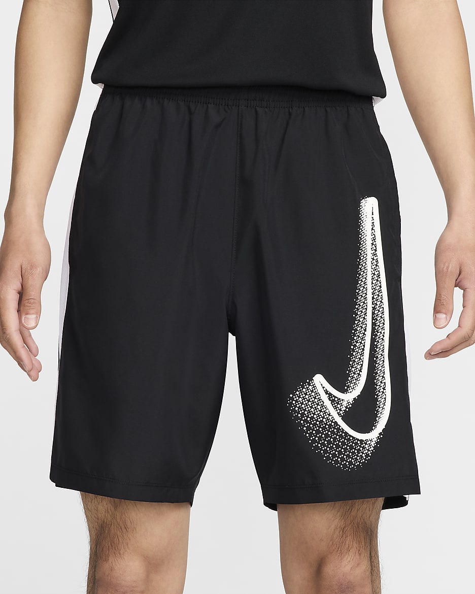 Shorts de fútbol para hombre Nike Academy - Negro/Blanco/Blanco