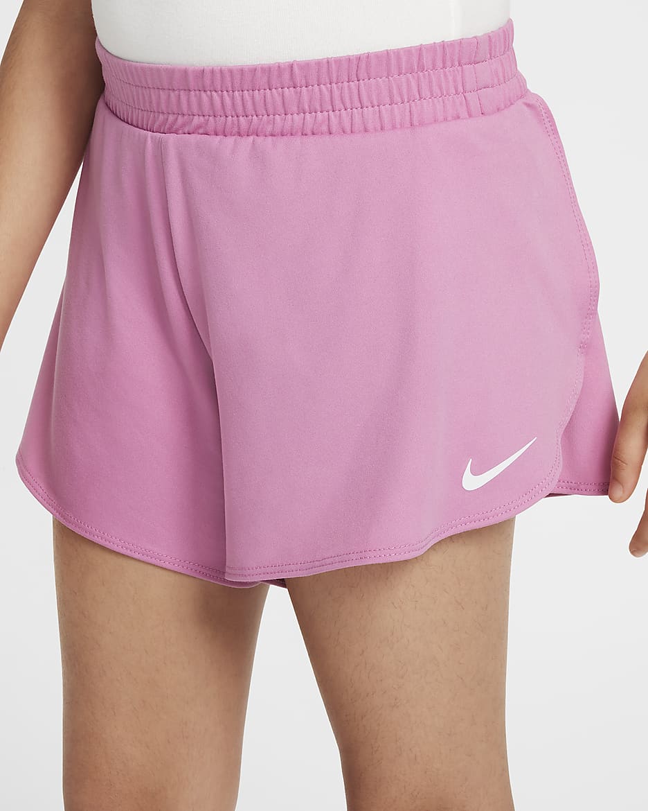 Shorts Swing para niños talla pequeña Nike Dri-FIT "All Day Play" - Flamenco mágico