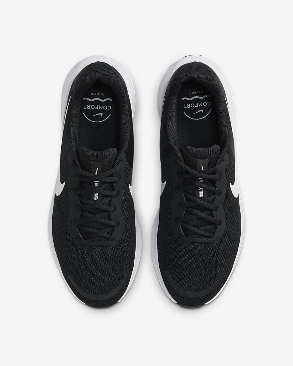 Tenis para correr en pavimento para hombre Nike Revolution 7 - Negro/Blanco
