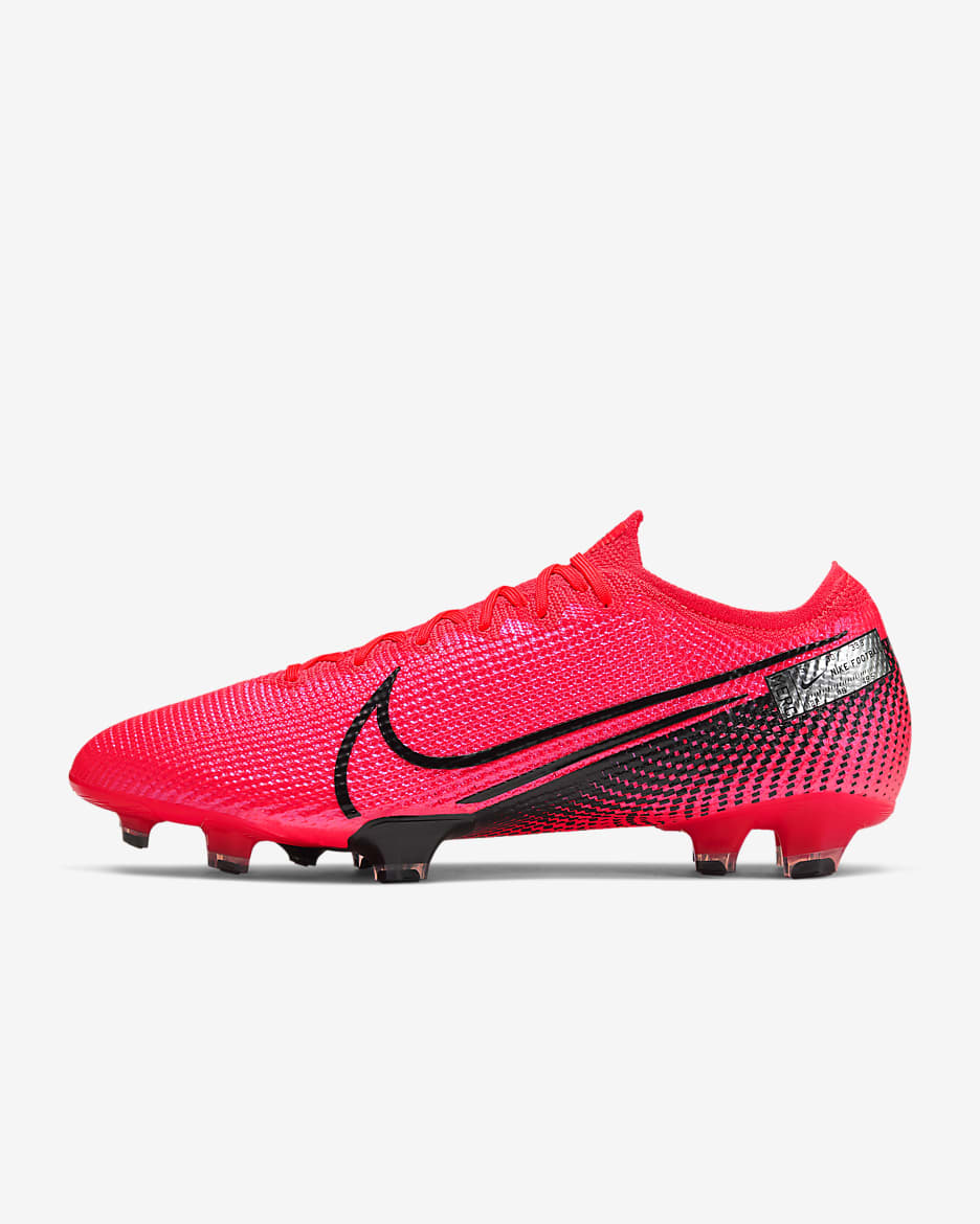 Chaussure de football à crampons pour terrain sec Nike Mercurial Vapor 13 Elite FG - Laser Crimson/Laser Crimson/Noir