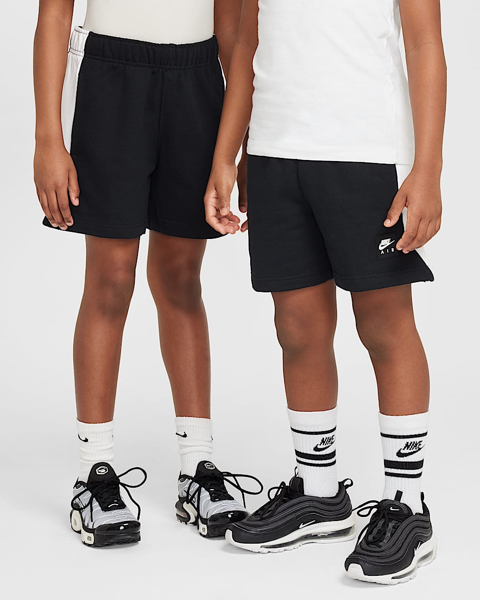 Short en Fleece Nike Air pour ado - Noir/Blanc/Blanc