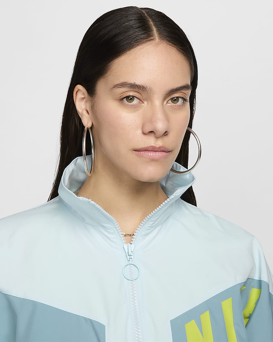 Veste tissée Nike Sportswear pour Femme - Glacier Blue/Denim Turquoise/Sail