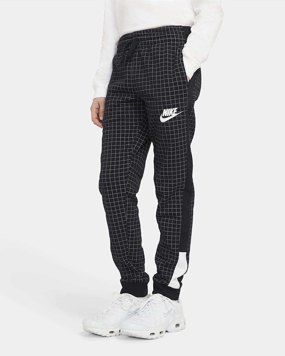 Pantalones de tejido Fleece para niño talla grande Nike Sportswear - Negro/Negro/Blanco