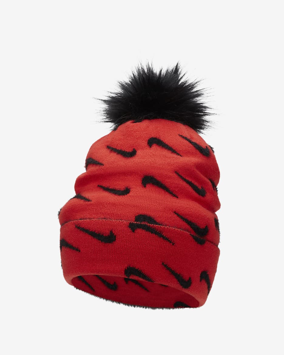 Nike Peak Kids' Pom Beanie - Picante Red