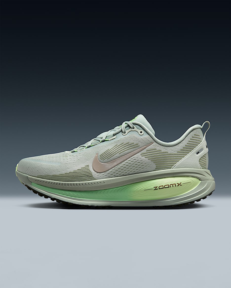 Nike Vomero 18 Men's Road Running Shoes - Light Silver/Barely Volt/Dusty Olive/College Grey