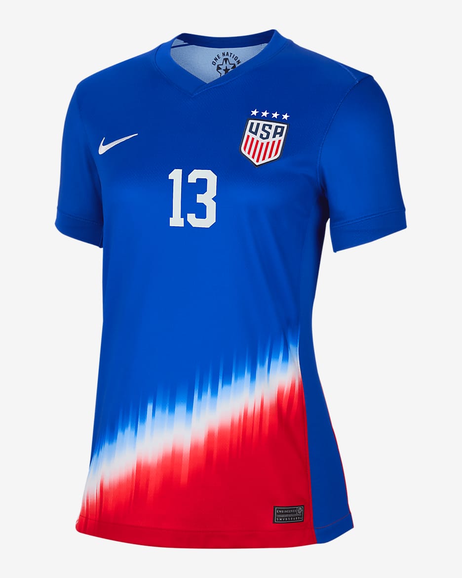 Jersey de fútbol Nike Dri-FIT del USWNT visitante 2024 Stadium para mujer Alex Morgan - Royal