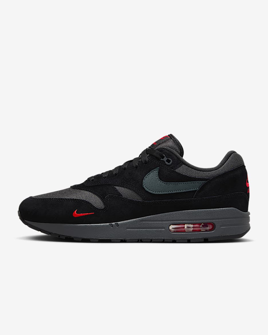 Nike Air Max 1 Men's Shoes - Black/University Red/Anthracite