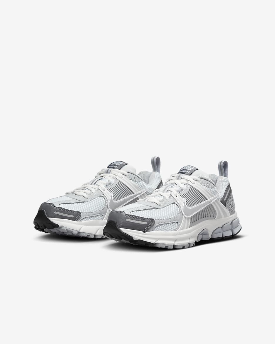 Nike Vomero 5 Schuh (ältere Kinder) - Pure Platinum/Summit White/Dark Grey/Metallic Silver