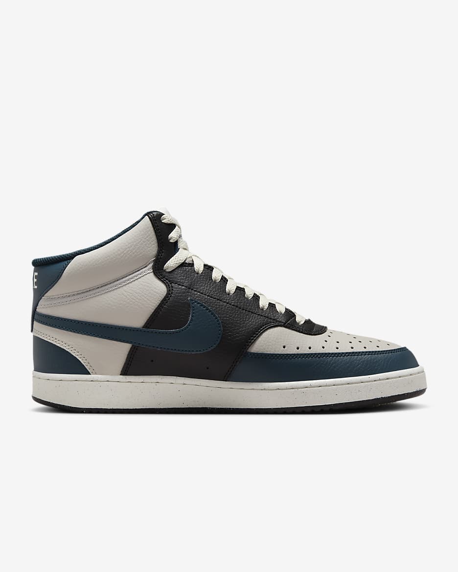 Nike Court Vision Mid Next Nature Men's Shoes - Light Iron Ore/Phantom/Black/Armoury Navy