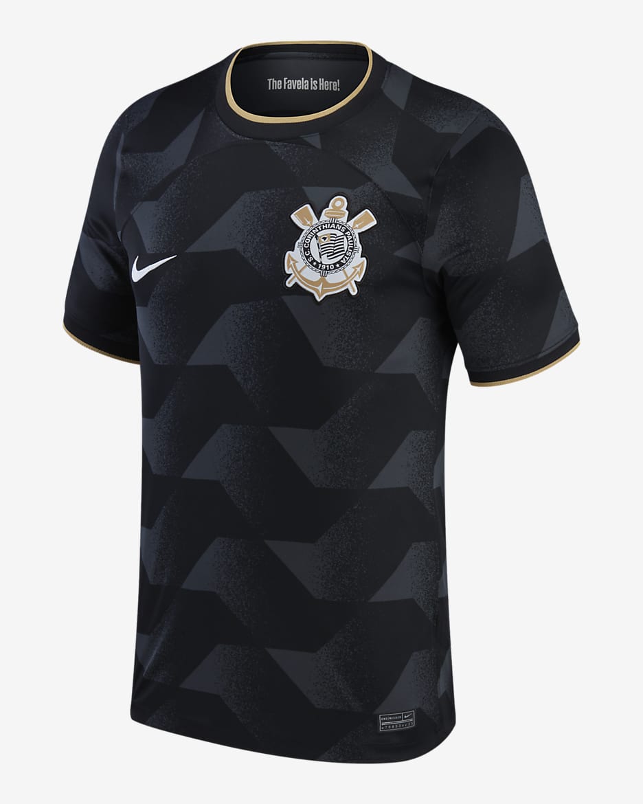 S.C. Jersey de fútbol Nike Dri-FIT Nike para hombre del Corinthians visitante 2022/23 Stadium - Antracita/Blanco