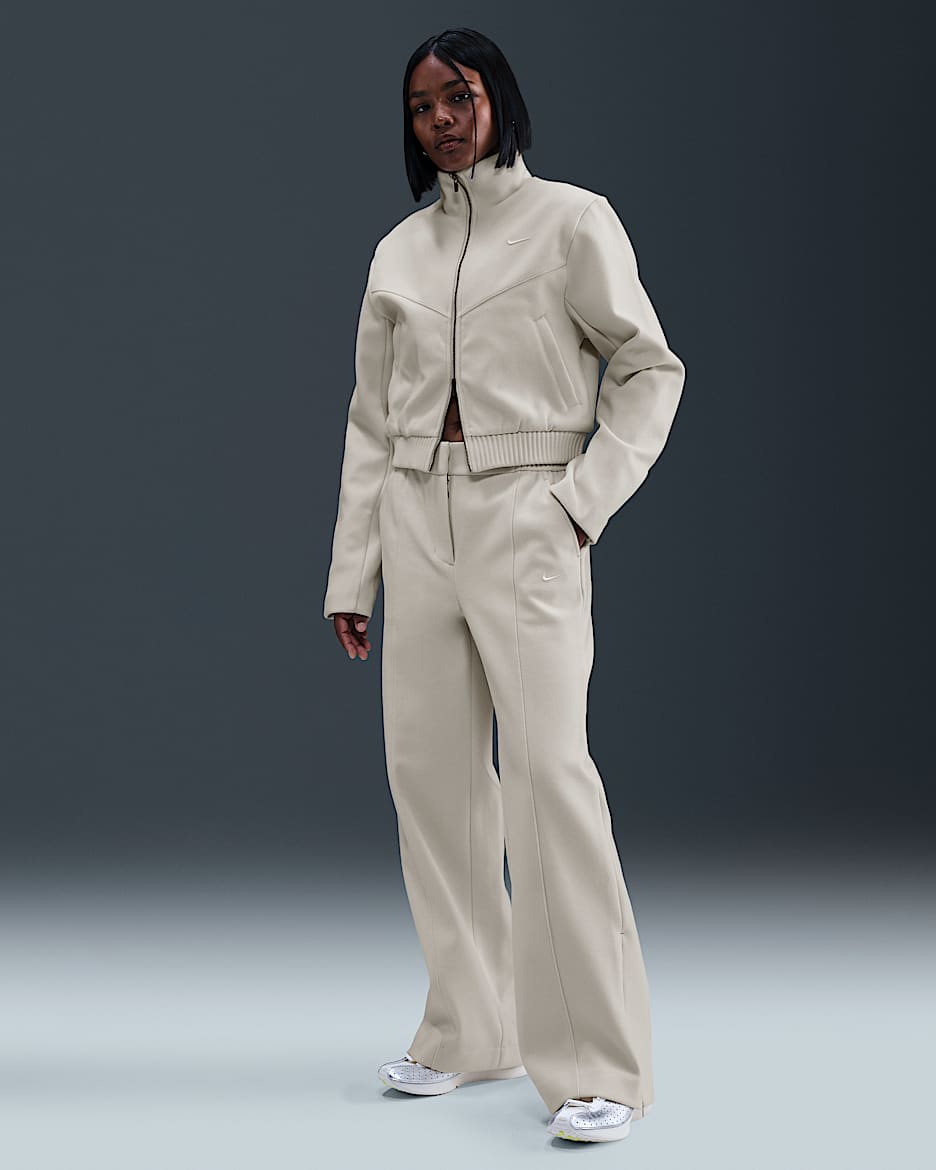 Damskie spodnie o dopasowanym kroju Nike Sportswear - Pale Ivory/Sail