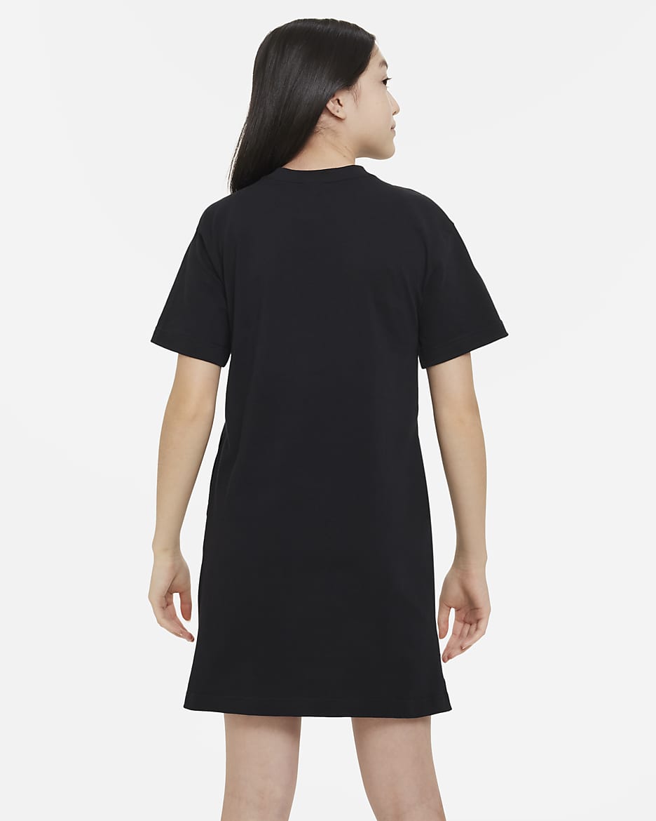 Nike Sportswear Older Kids' (Girls') T-Shirt Dress - Black/White