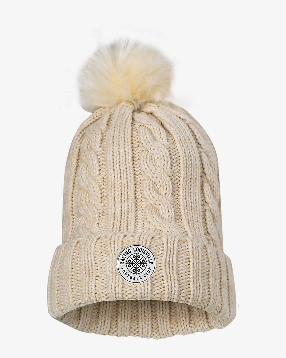 Racing Louisville FC Nike NWSL Knit Beanie - Oatmeal