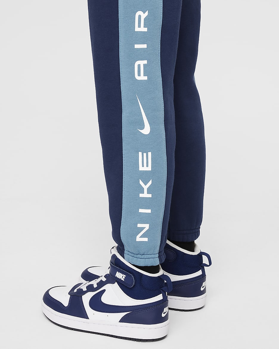 Conjunto de pants y sudadera sin cierre de tejido Fleece para preescolar Nike Air - Azul marino medianoche