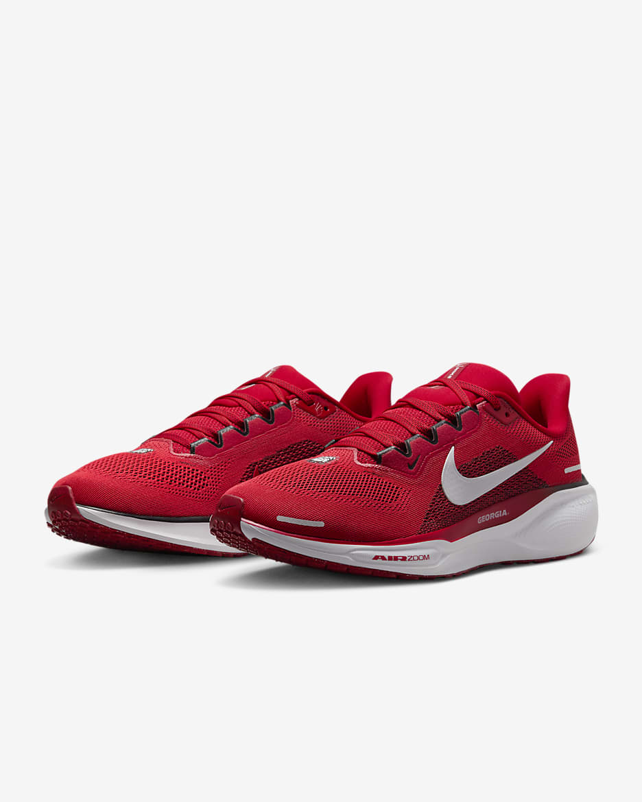 Tenis de correr en pavimento universitarios Nike para hombre Georgia Pegasus 41 - Rojo universitario/Blanco/Negro/Blanco