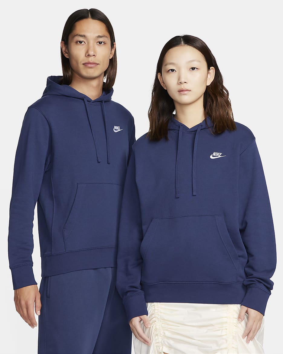 Nike Sportswear Club Men's Pullover Hoodie - Midnight Navy/Midnight Navy/White