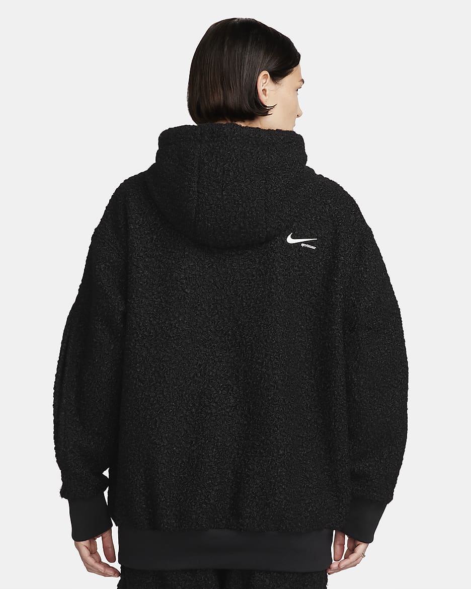 Nike Sportswear Collection Women's High-Pile Fleece Hoodie - Black/Summit White