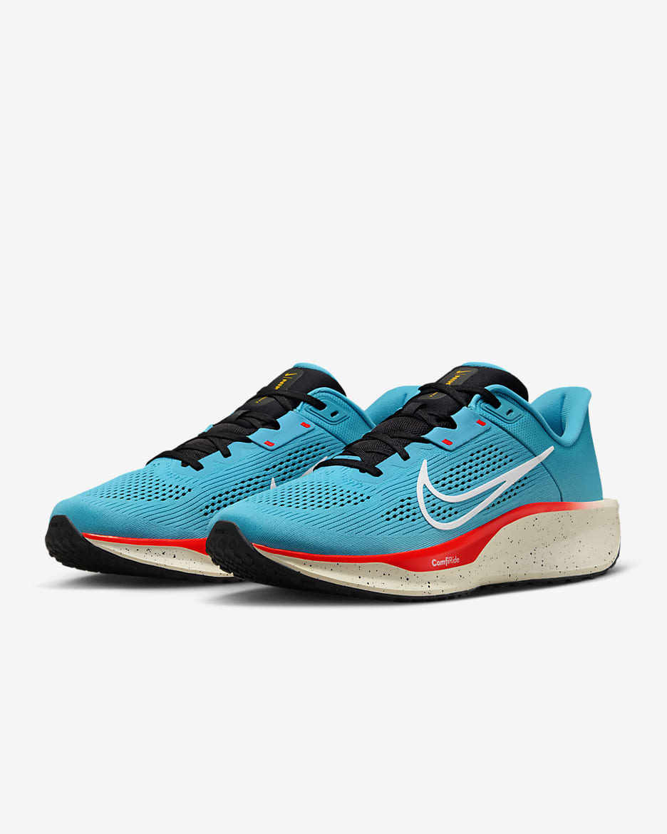 Nike Quest 6 男款路跑鞋 - Baltic Blue/黑色/Bright Crimson/白色