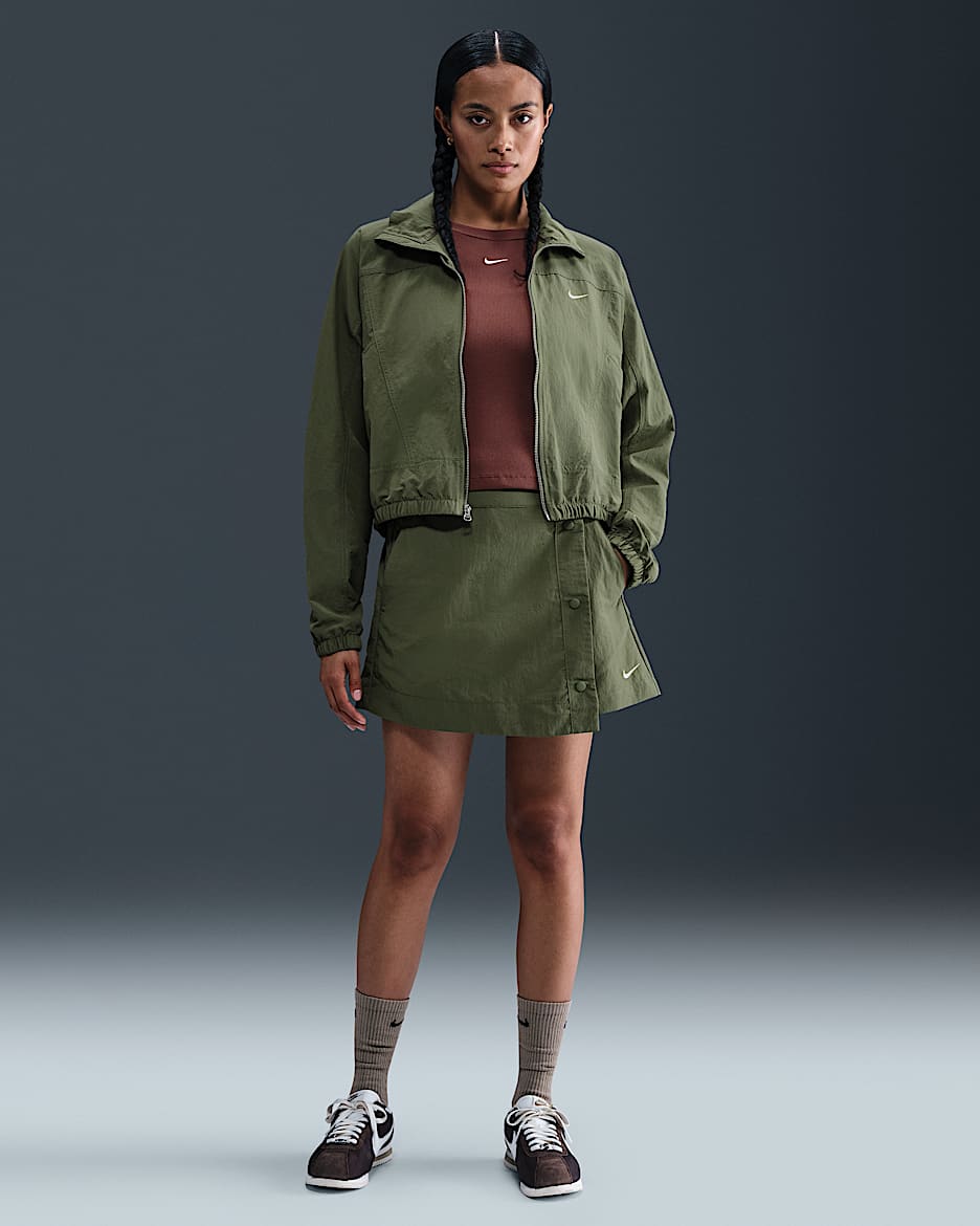 Nike Sportswear Essential Women's Woven Skort - Medium Olive/Sail