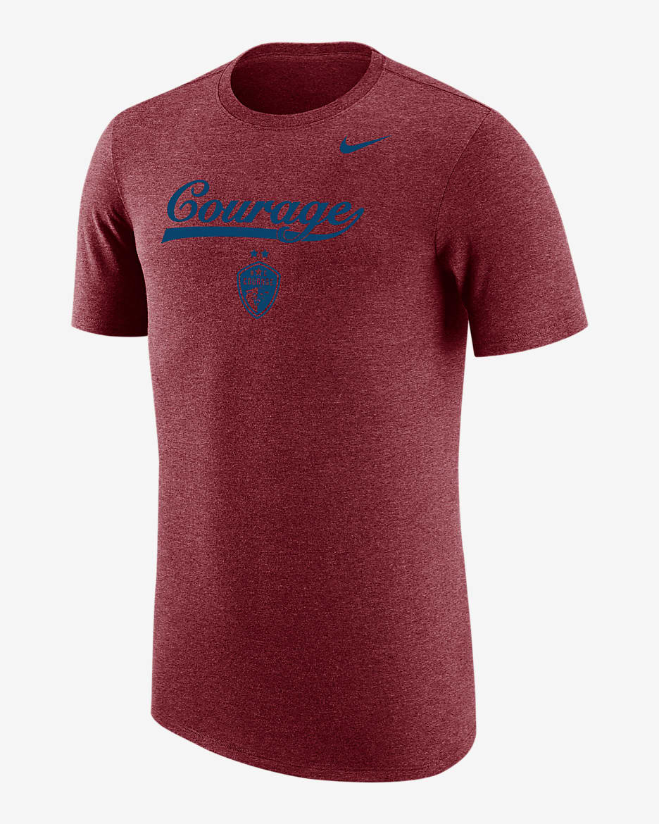 Playera de fútbol Nike para hombre North Carolina Courage - Carmesí team jaspeado