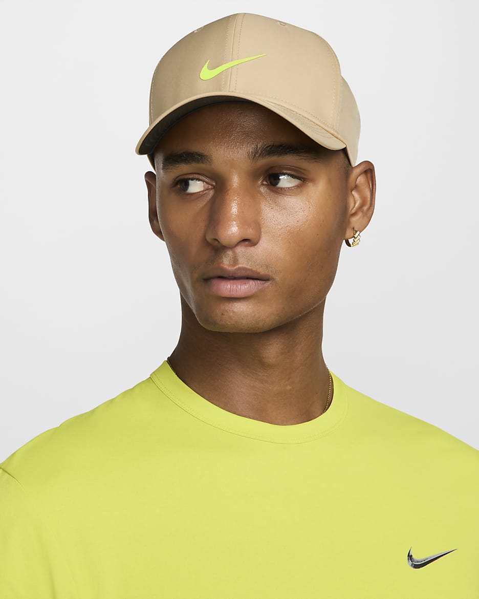 Nike Dri-FIT Rise Structured Snapback Cap - Sesame/Anthracite/Volt