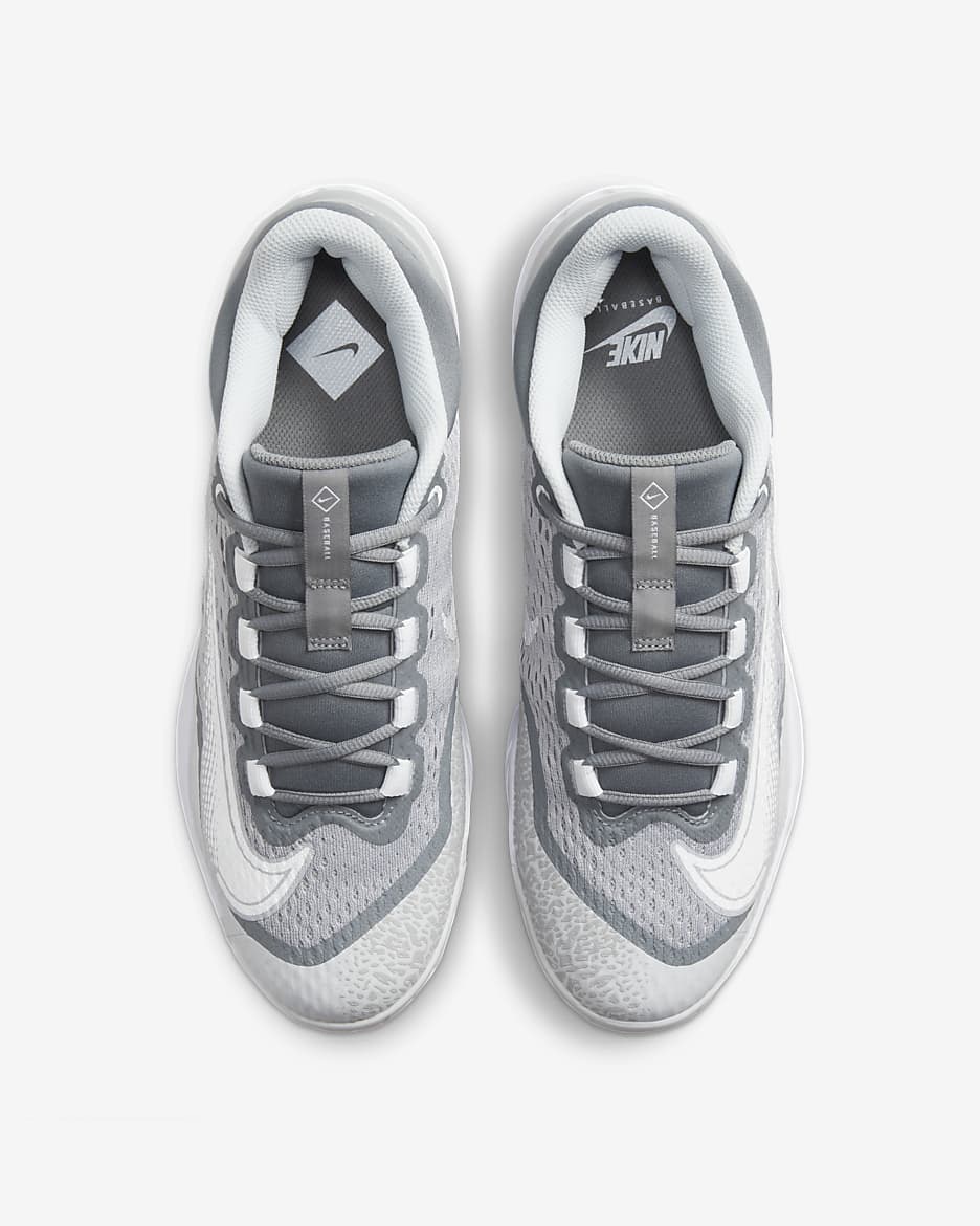 Nike Alpha Huarache Elite 4 Low Men's Baseball Cleats - Wolf Grey/Cool Grey/Pure Platinum/White