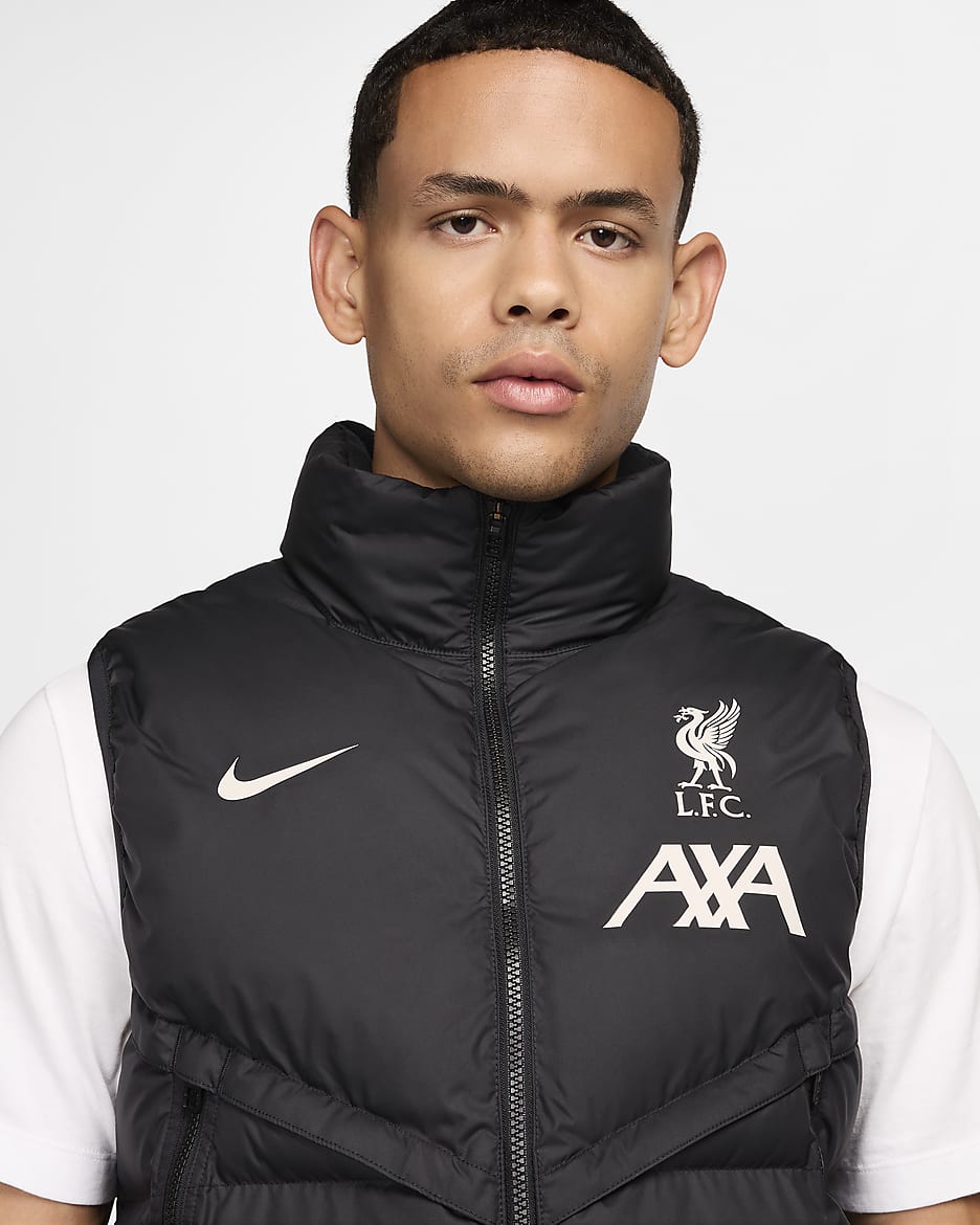 Veste de foot sans manches Nike Storm-FIT Liverpool FC Strike Windrunner PrimaLoft® pour homme - Noir/Light Orewood Brown