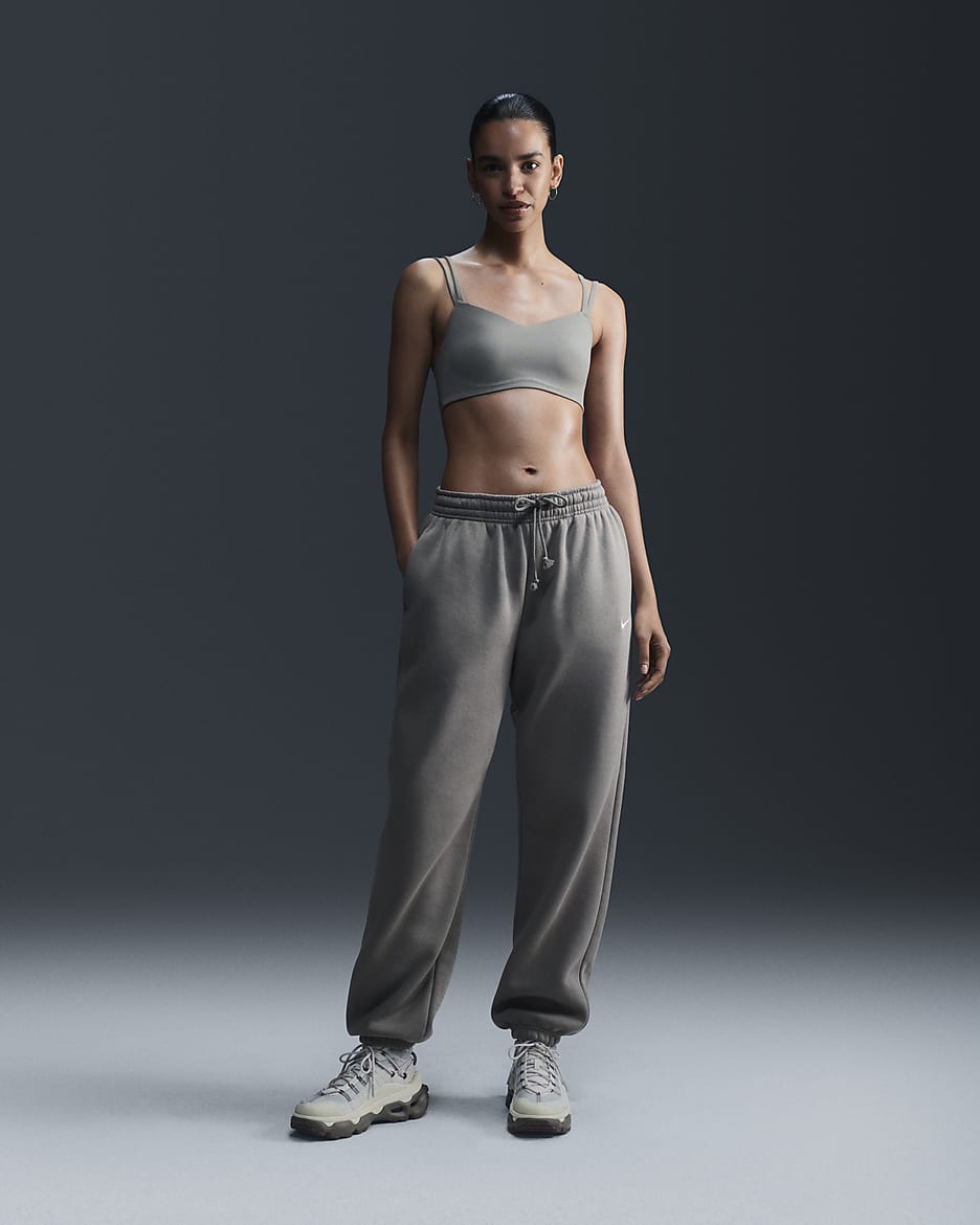 Brassière de sport rembourrée à maintien léger Nike Zenvy Strappy pour femme - Light Army/Blanc