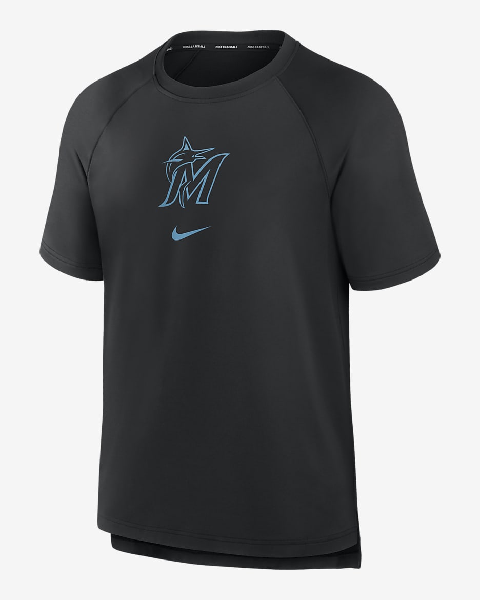 Miami Marlins Authentic Collection Pregame Men's Nike Dri-FIT MLB T-Shirt - Black