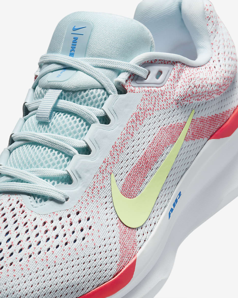 Nike Winflo 11 Women's Road Running Shoes - Glacier Blue/Bright Crimson/Sail/Barely Volt