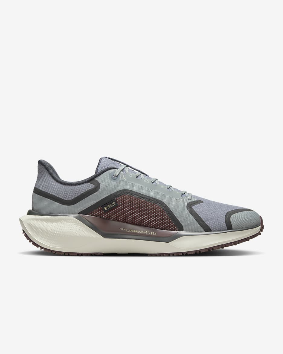 Nike Pegasus 41 GORE-TEX Men's Waterproof Road Running Shoes - Light Pumice/Burgundy Crush/Dark Smoke Grey/Ashen Slate