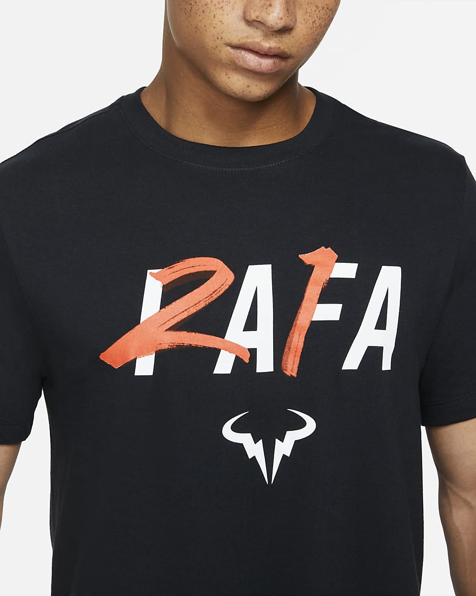 Rafa Winner Men's Tennis T-Shirt - Black