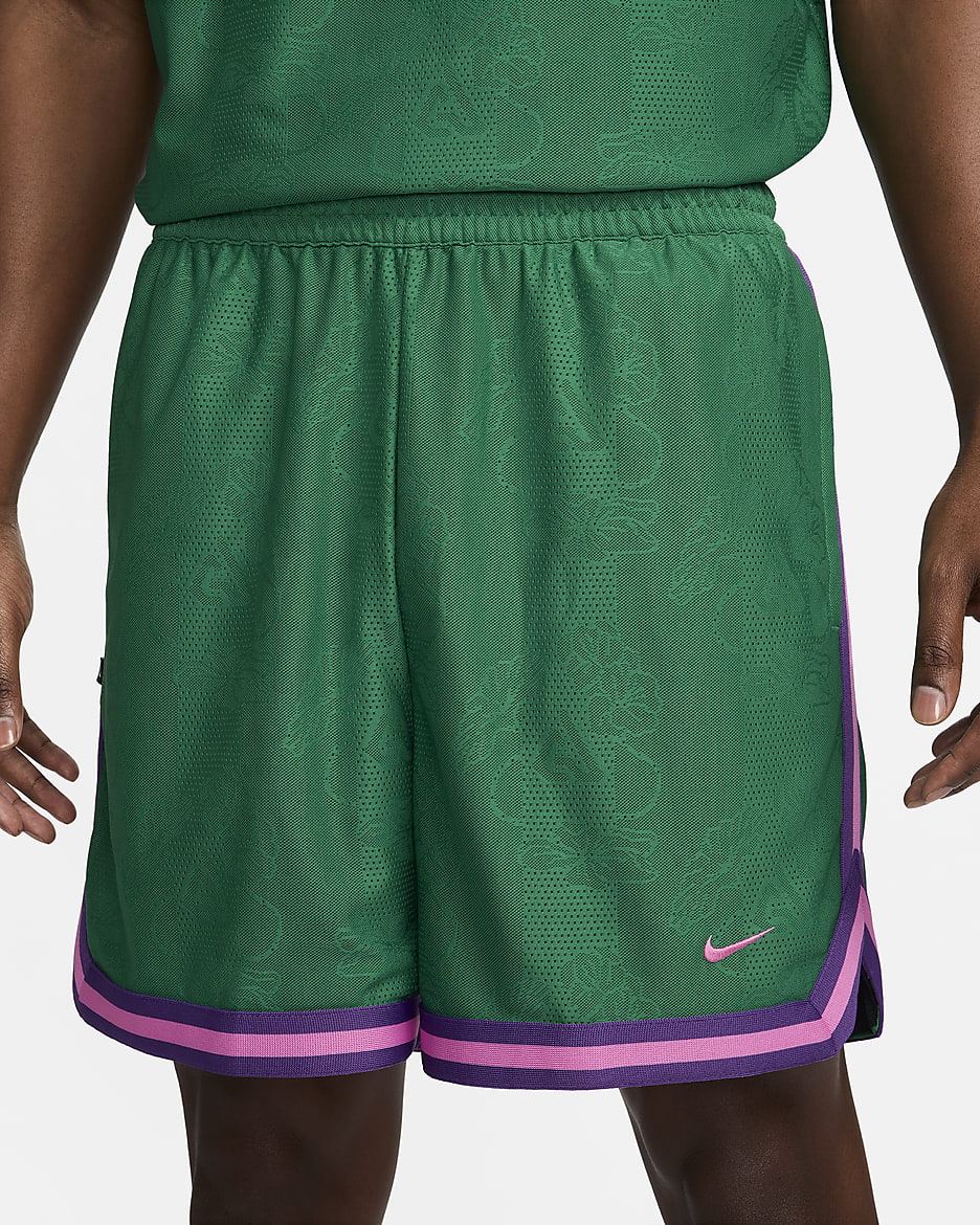 Giannis Pantalón corto de baloncesto de 15 cm Dri-FIT DNA - Hombre - Malachite/Purple Cosmos/Playful Pink