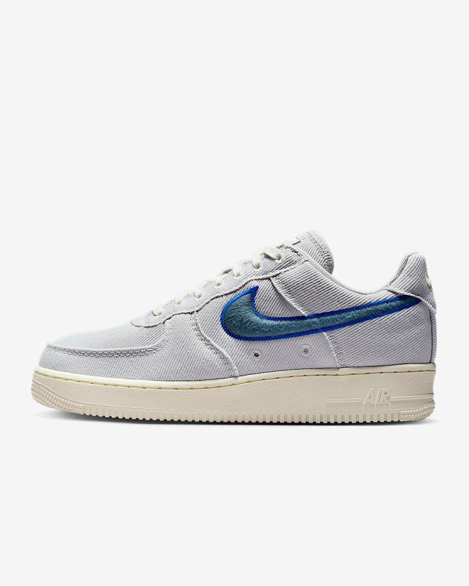 Nike Air Force 1 Low Canvas Men's Shoes - Photon Dust/Game Royal/Pale Ivory/Smokey Blue