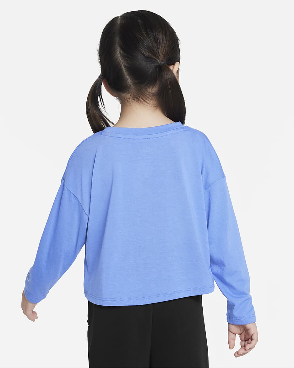 Nike Notebook Print Long Sleeve Knit Top Toddler Top - Polar